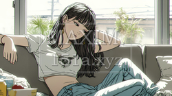 腹痛（生理痛）に苦しむ若い女性 | 7627153-15180