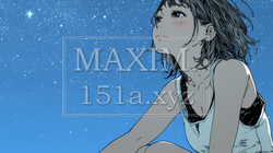 星空を眺めている若い女性｜7741965-10325