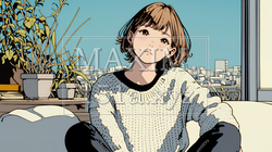 ため息をついている若い女性 | 7668846-8278