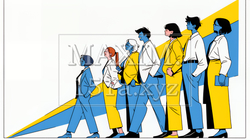 上昇グラフで会社の成長を表すビジネスチーム｜企業発展と成功のビジネスコンセプト｜7672351-6337
