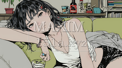 家で一人で酒を飲んで酔いつぶれた女性 | 7684727-11262