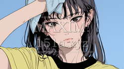 汗を拭っている若い女性 | 7704216-5769