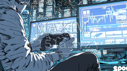 ゲームに集中する男性の手元｜コントローラーを握る若い男性のライフスタイルイメージ | 7747400-17656
