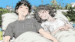 寄り添いながら穏やかに眠る若いカップル | 7771513-9506