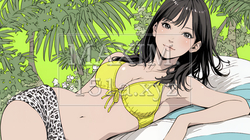 ビーチリゾートを旅行中のビキニ姿の若い女性 | 7775663-9387