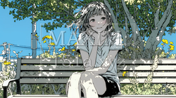 5月病の若い女子大学生 | 7779684-14354