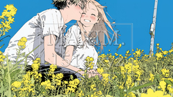 菜の花畑でデートをしている若いカップル | 7790178-7736