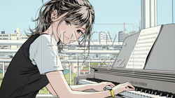 ピアノを弾いている若い女性 | 7798451-12367