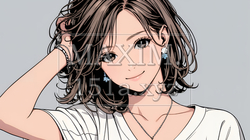 気恥ずかしそうに頭をかき、ごまかすような仕草を見せる若い女性 | 7807686-14145