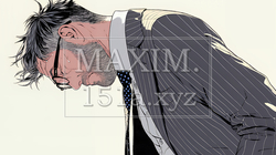 ミスやトラブルを反省してうなだれるビジネスマン｜落ち込む会社員のビジネスイメージイラスト | 7839952-17193