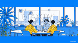 人材育成と社員研修のビジネスコンセプト｜学び成長するビジネスパーソンのイラスト素材 | 7839952-17410