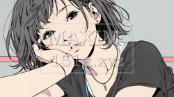 楽：リラックスした顔をしている若い女性 | 7849848-5675