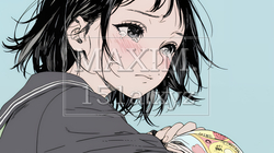 涙ぐむ制服姿の女子高生 | 7853246-14222
