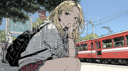 電車で通学している女子高生 | 7864021-13055