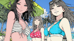 ビーチリゾートを満喫する若い女友達たち | 7873993-9400