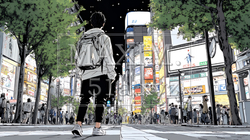 都会の商店街を散策｜7919202-9468