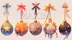 クリスマスツリーのオーナメントのプリファレンスシート | 7922574-1924