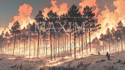 大規模な山林火災（大きな山火事）