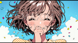 嬉しくて目を開けることができません | 7973698-7684