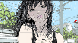 雨の中で泣いている若い女性 | 7989840-7693