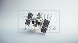 人工衛星（白背景イメージ絵）精緻CG | 7991155-562