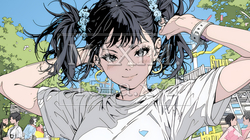 生意気な（挑戦的・自信満々・勝ち誇った）顔をしている女の子