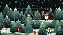 クリスマス関連の連続絵柄の背景図案 | 8001580-2905