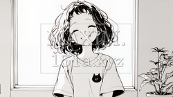 満面の笑みでYesと言っている若い女性（シンプルな色使い） | 8013878-11628