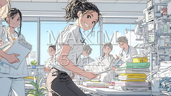 打ち合わせ（カンファレンス）に向かう看護師 | 8072364-7878