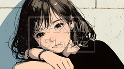 考え事をしている若い女性 | 8074838-12848