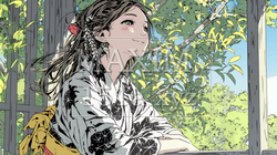 浴衣姿で夕涼みをしている若い女性 | 8086851-16316