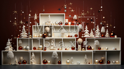 メリークリスマス：ミニマルアート（Minimalism）的表現の背景画像 | 8096132-2710