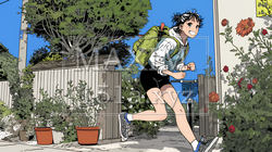 学校に遅れそうで道を急いでいる女子高生 | 8116405-15590