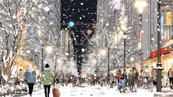 ホワイトクリスマスの都会の夜 | 812696-6657