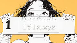 数字の「1」を掲げている若い女性（シンプルな色使い） | 8139495-15489