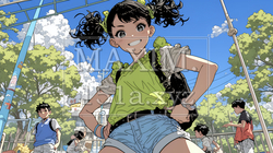 生意気な（挑戦的・自信満々・勝ち誇った）顔をしている女の子 | 814163-7540