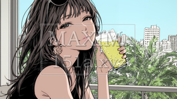 ビールを飲んでいる女性 | 816831-12410
