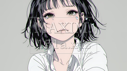 涙ぐむ制服姿の女子高生 | 8181442-14219