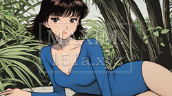 レオタード姿で横になっている若い女性