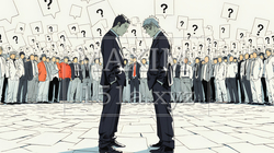 互いに相手の意見を十分に理解できないまま対話を続ける二人のビジネスマン｜8209716-13787