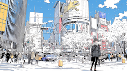 都市の雪景色 | 8217080-6467