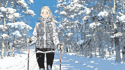 クロスカントリースキーをしている女性