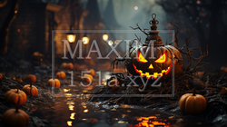 ハッピー・ハロウィンの絵：ちょっと怖いムードの精緻CG | 8258549-920
