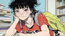 「つまんないの」と不貞腐れている制服を着た女子高生 | 8267881-14452