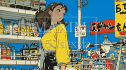 スーパーマーケットで買い物をしている女性