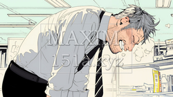 ミスやトラブルを反省してうなだれるビジネスマン｜落ち込む会社員のビジネスイメージイラスト | 8327301-17171