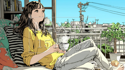 リビングで紅茶を飲んでいる女性 | 8338453-11828