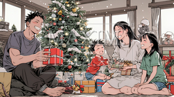 仲良し親子の楽しいクリスマス | 8357702-13639