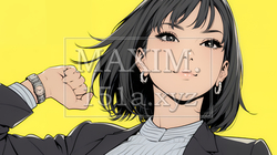 ガッツポーズ（拳を握って力強く）をしているビジネスウーマン | 8371350-13769