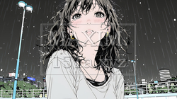 雨の中で泣いている若い女性 | 838522-7692